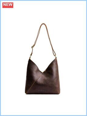 Full Grain Leather Slouchy Shoulder Bag Crossbody Purse